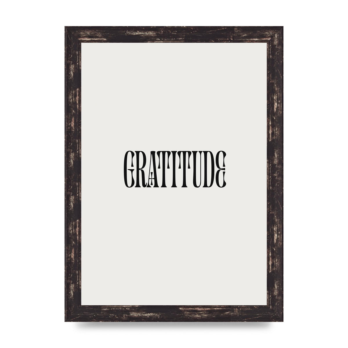 Gratitude Inspirational Quote Wall Art - A4 framed