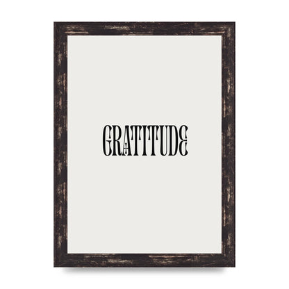 Gratitude Inspirational Quote Wall Art - A4 framed