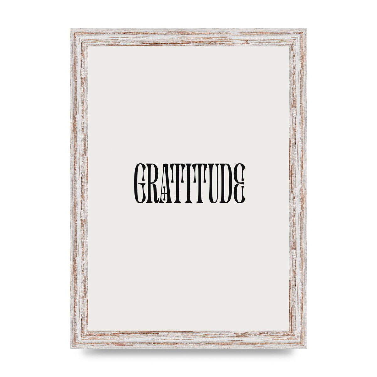 Gratitude Inspirational Quote Wall Art - A4 framed