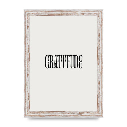 Gratitude Inspirational Quote Wall Art - A4 framed
