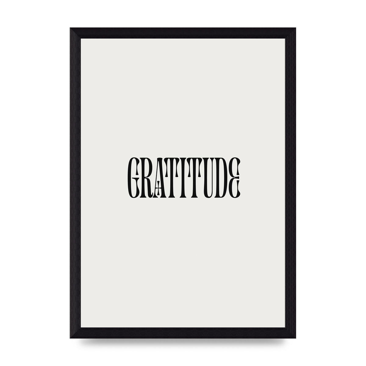 Gratitude Inspirational Quote Wall Art - A4 framed