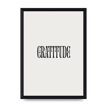 Gratitude Inspirational Quote Wall Art - A4 framed