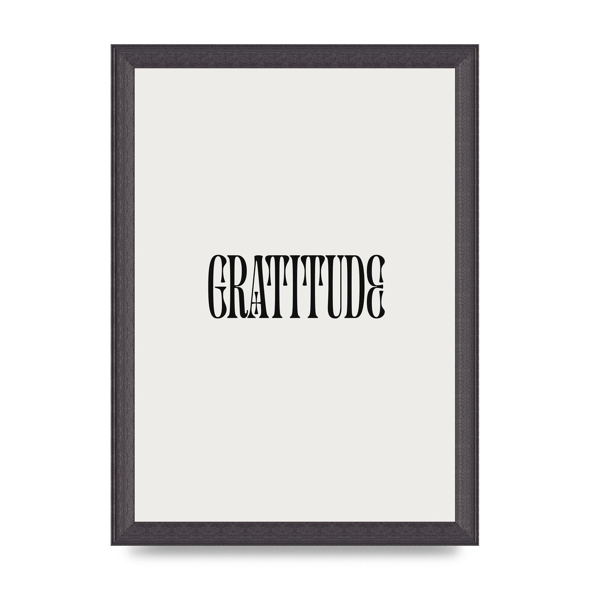 Gratitude Inspirational Quote Wall Art - A4 framed