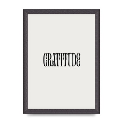 Gratitude Inspirational Quote Wall Art - A4 framed