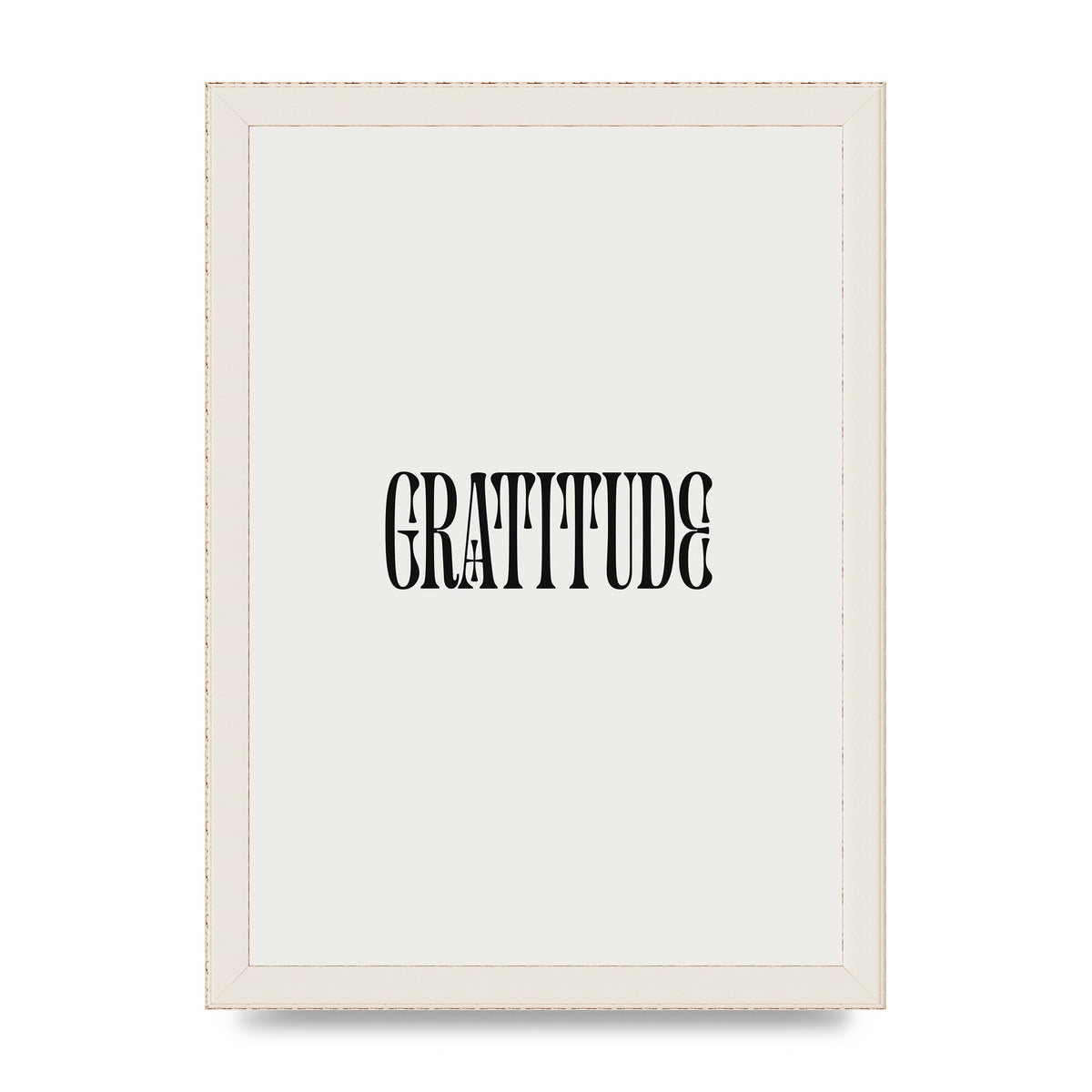 Gratitude Inspirational Quote Wall Art - A4 framed