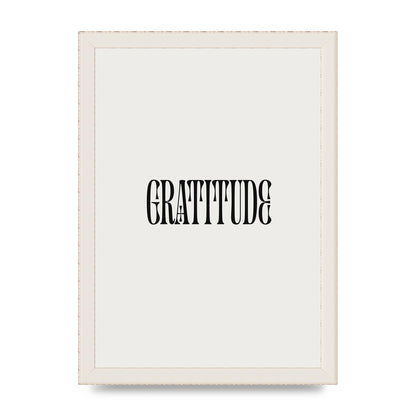Gratitude Inspirational Quote Wall Art - A4 framed