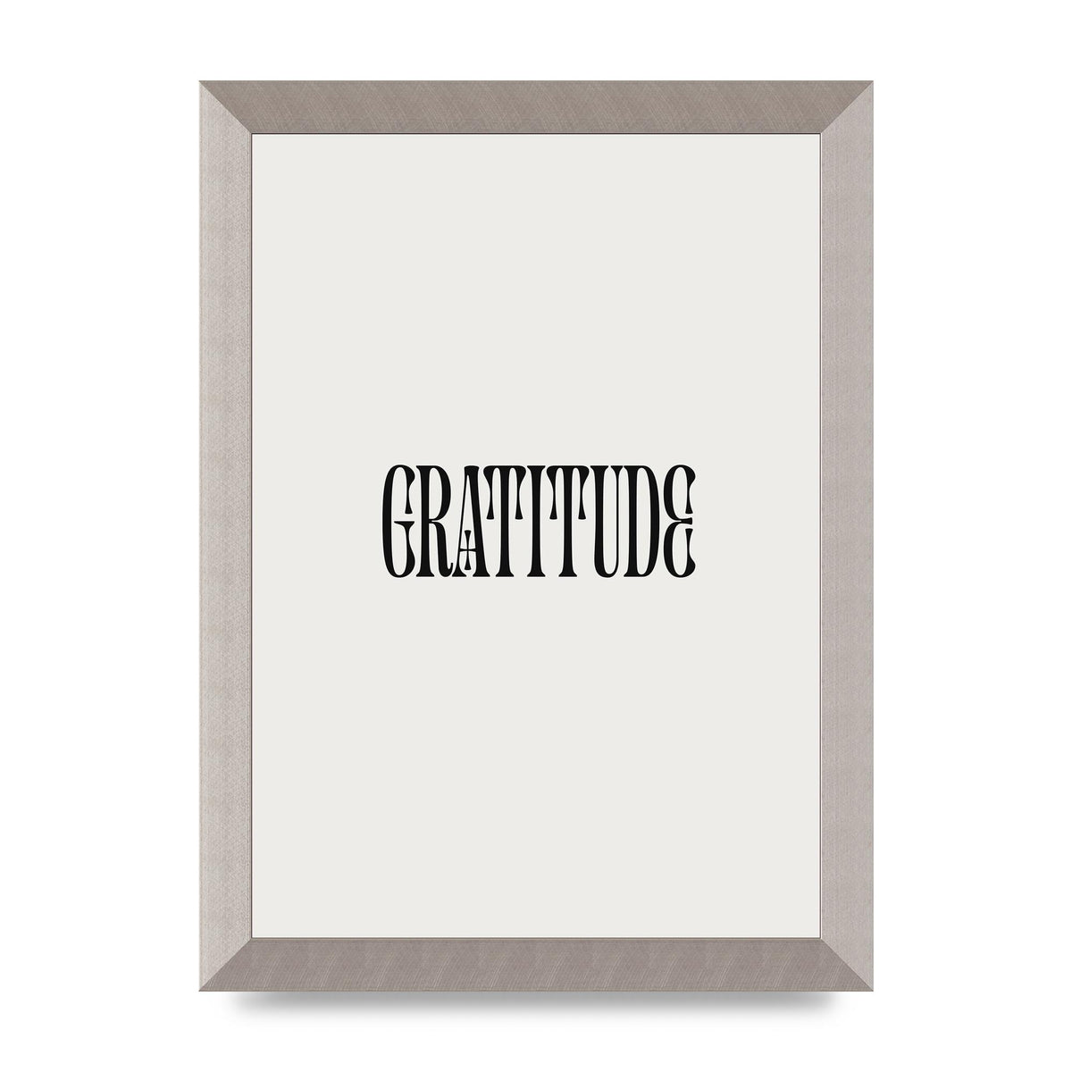 Gratitude Inspirational Quote Wall Art - A4 framed