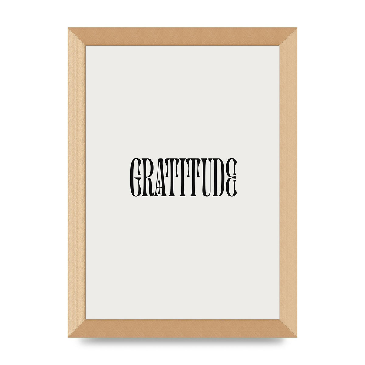 Gratitude Inspirational Quote Wall Art - A4 framed