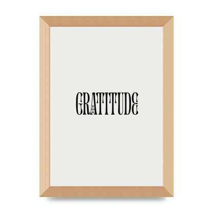 Gratitude Inspirational Quote Wall Art - A4 framed