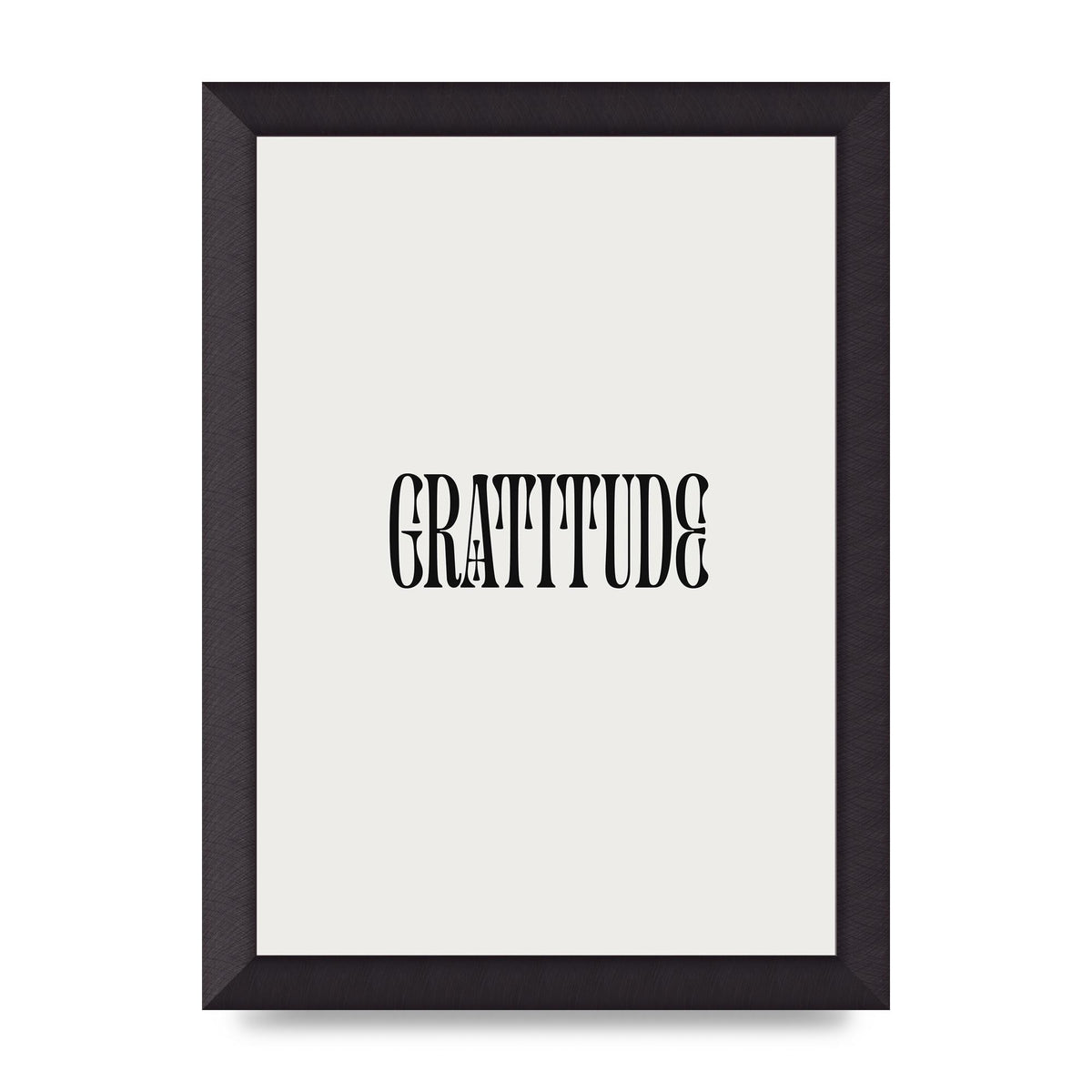 Gratitude Inspirational Quote Wall Art - A4 framed