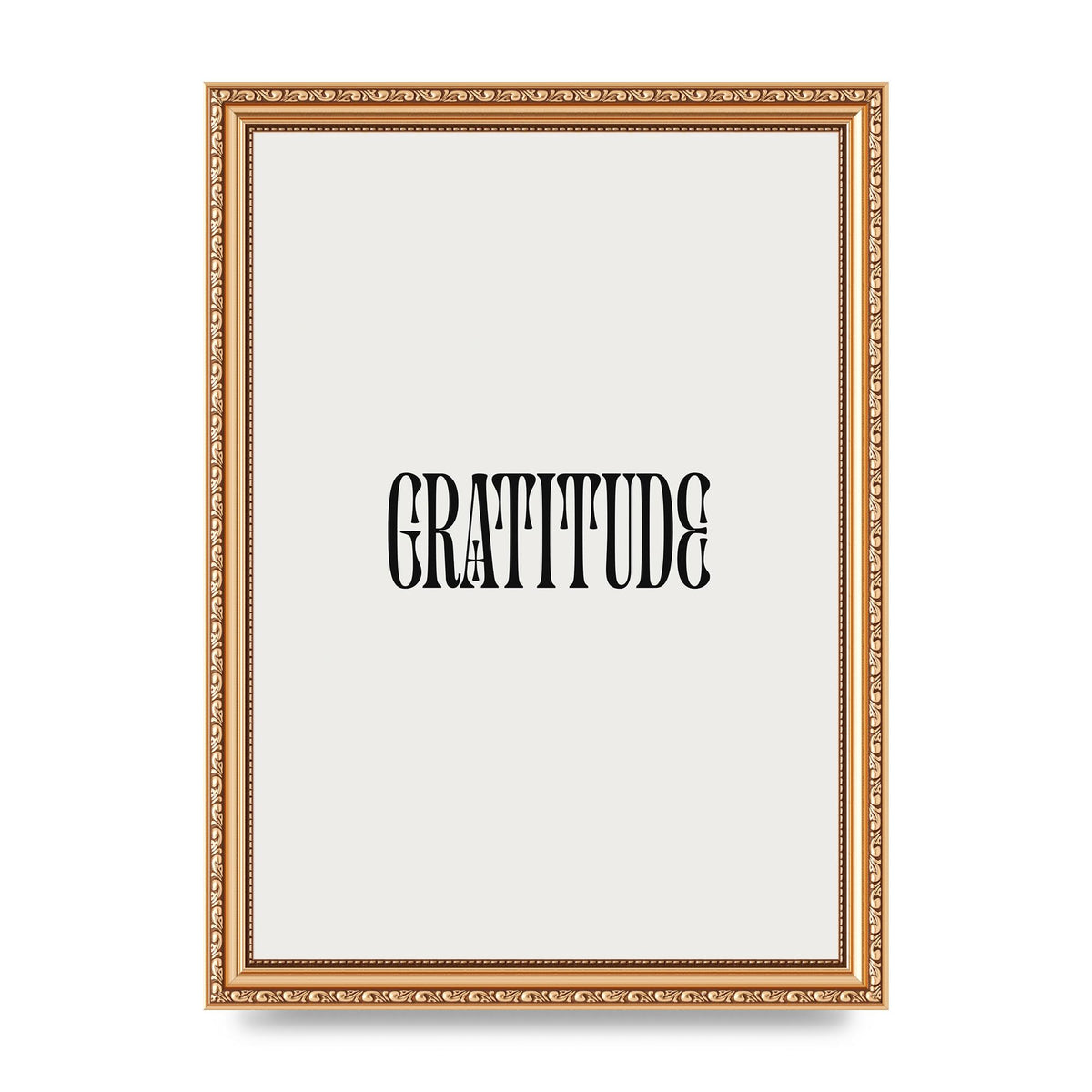 Gratitude Inspirational Quote Wall Art - A4 framed