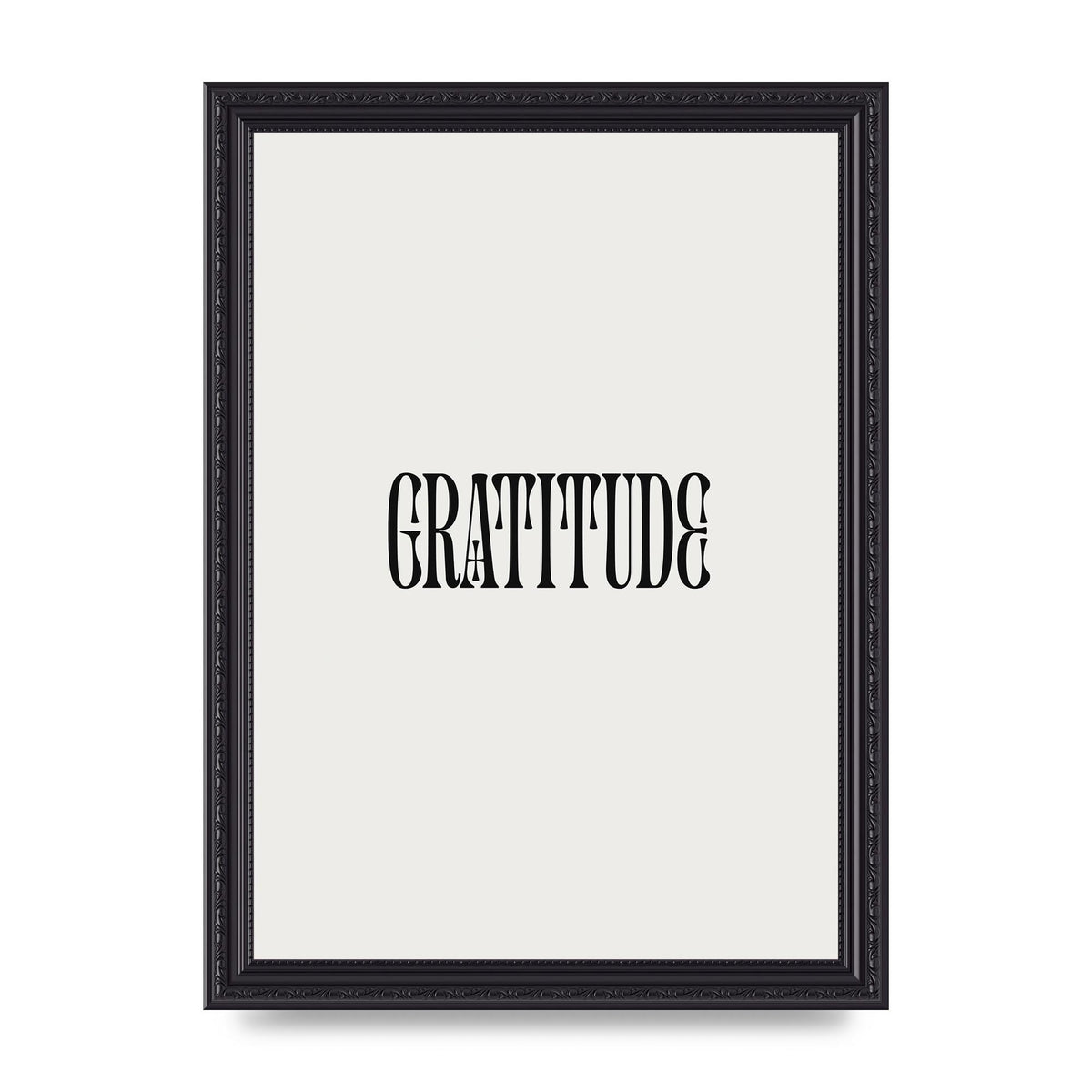 Gratitude Inspirational Quote Wall Art - A4 framed
