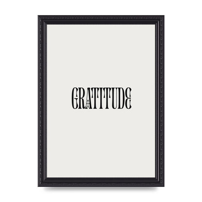 Gratitude Inspirational Quote Wall Art - A4 framed