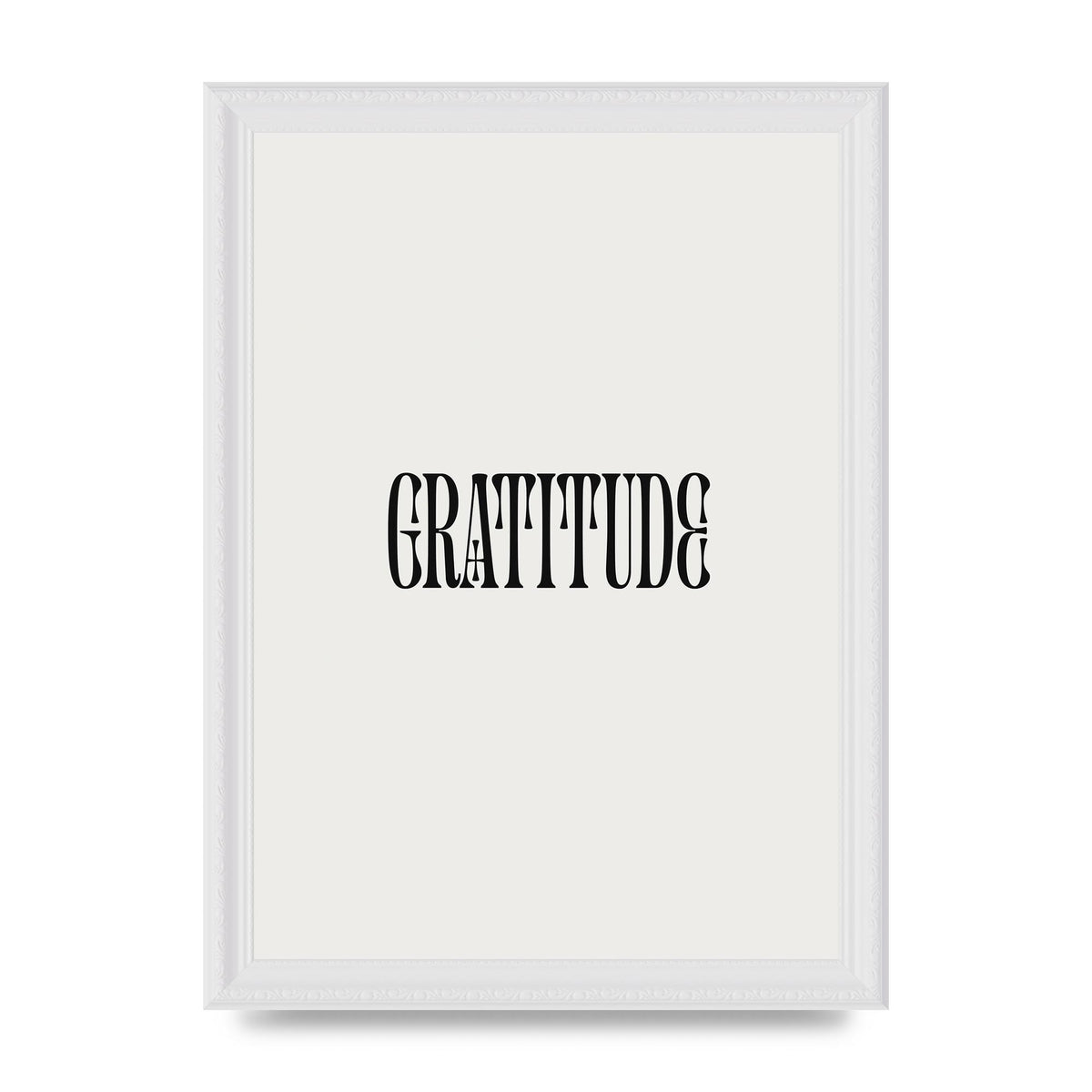 Gratitude Inspirational Quote Wall Art - A4 framed