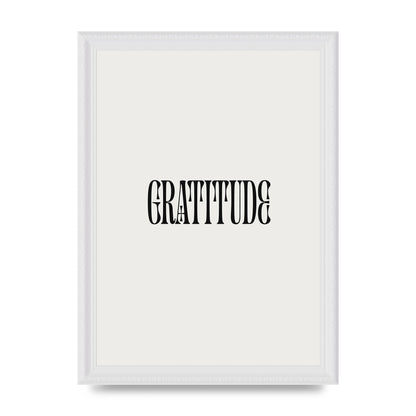 Gratitude Inspirational Quote Wall Art - A4 framed