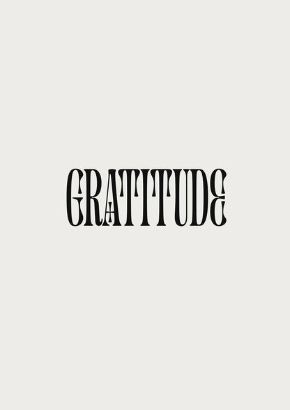 Gratitude Inspirational Quote Wall Art - detail