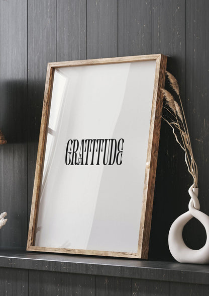 Gratitude Inspirational Quote Wall Art - living room 3