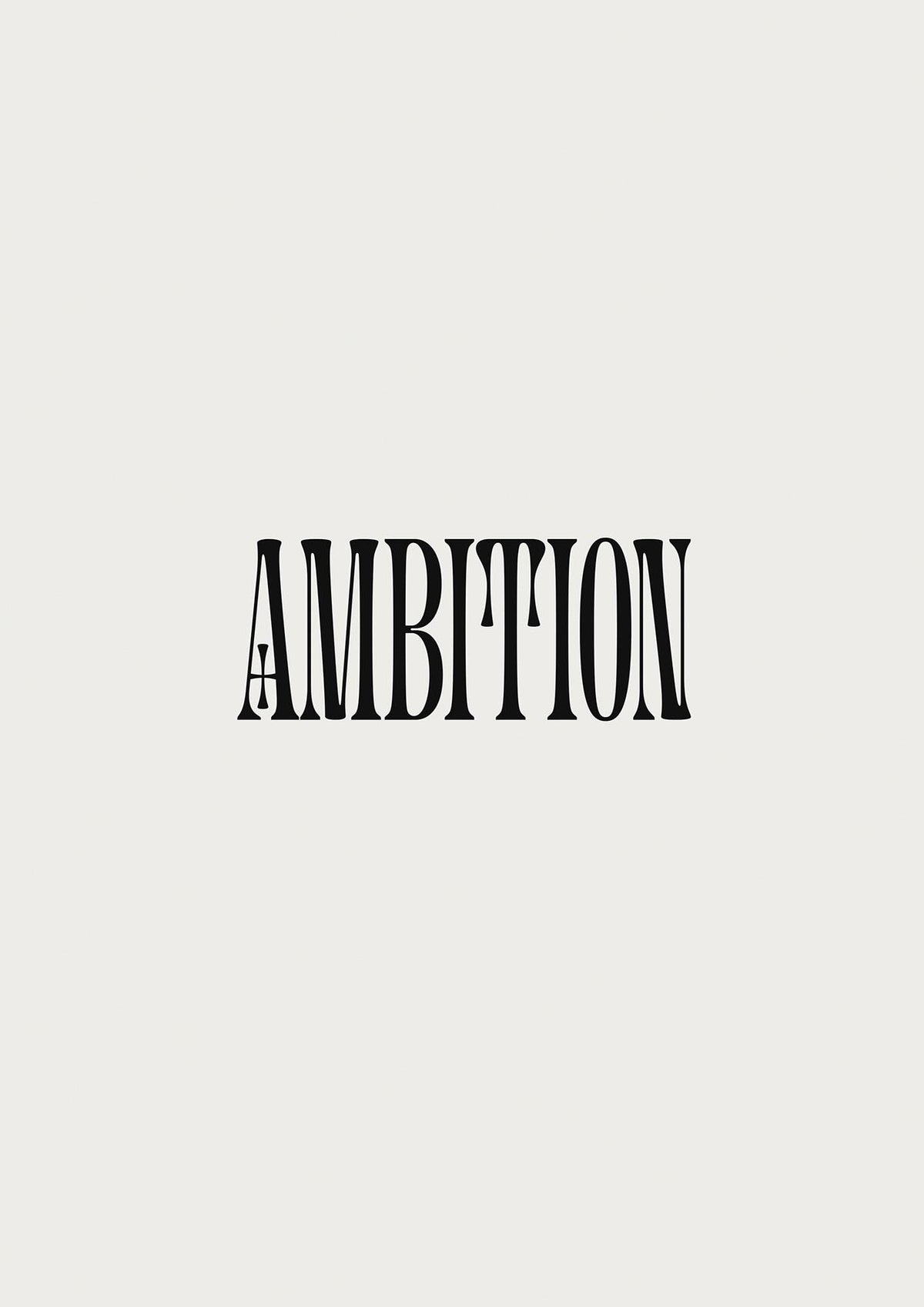 Ambition Inspirational Quote Art For The Home - detail