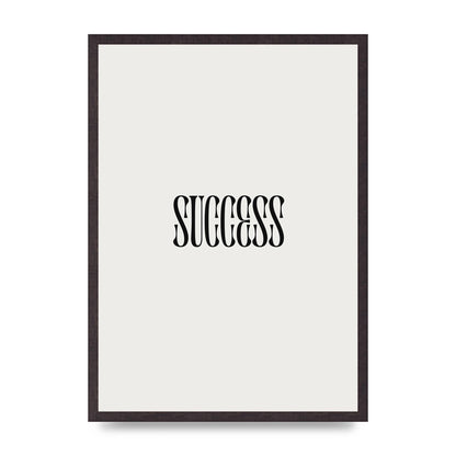 Success Inspirational Quote Printed Poster - A2 framed