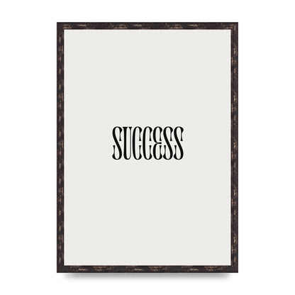 Success Inspirational Quote Printed Poster - A2 framed