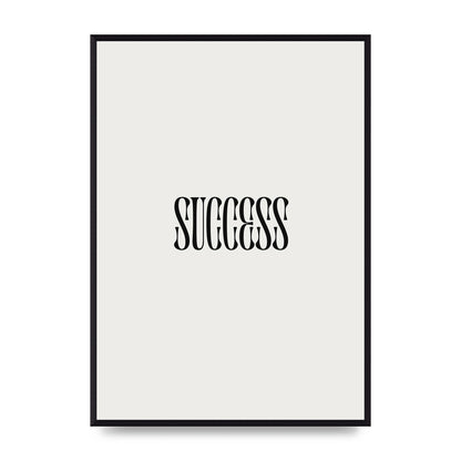 Success Inspirational Quote Printed Poster - A2 framed
