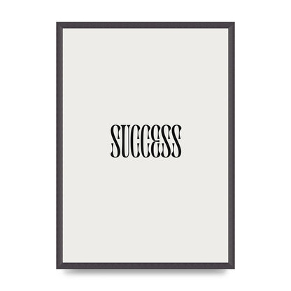Success Inspirational Quote Printed Poster - A2 framed