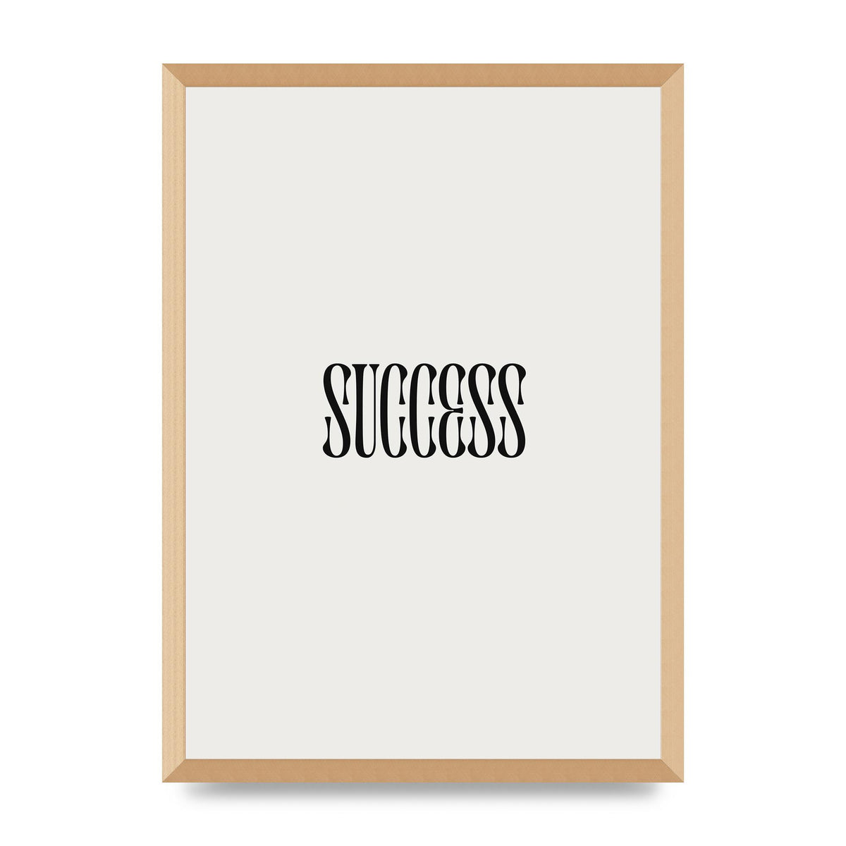 Success Inspirational Quote Printed Poster - A2 framed