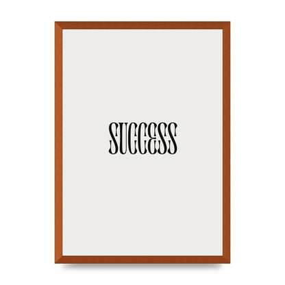 Success Inspirational Quote Printed Poster - A2 framed