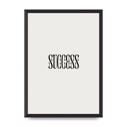 Success Inspirational Quote Printed Poster - A2 framed