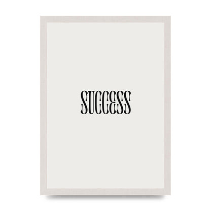 Success Inspirational Quote Printed Poster - A3 framed