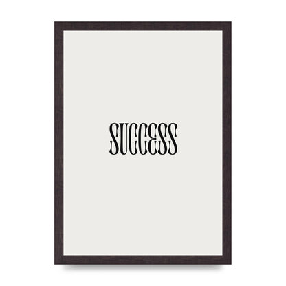 Success Inspirational Quote Printed Poster - A3 framed
