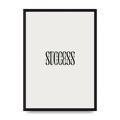 Success Inspirational Quote Printed Poster - A3 framed