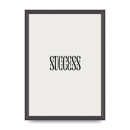 Success Inspirational Quote Printed Poster - A3 framed