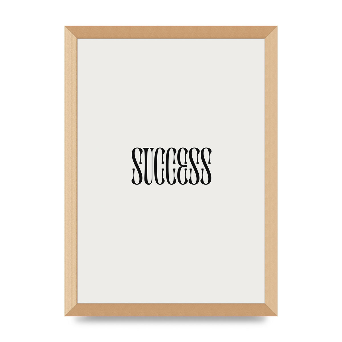 Success Inspirational Quote Printed Poster - A3 framed
