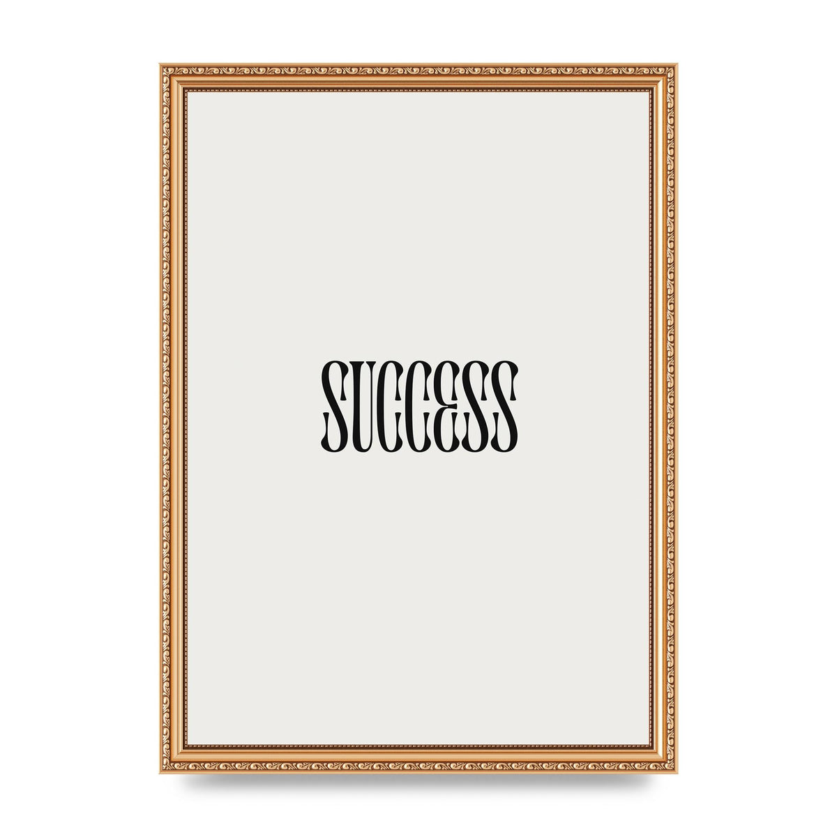 Success Inspirational Quote Printed Poster - A3 framed