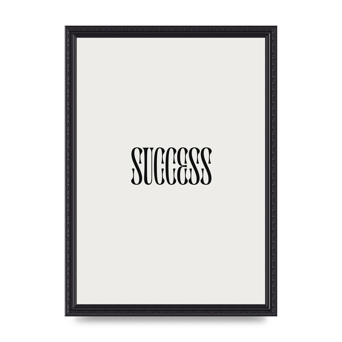 Success Inspirational Quote Printed Poster - A3 framed