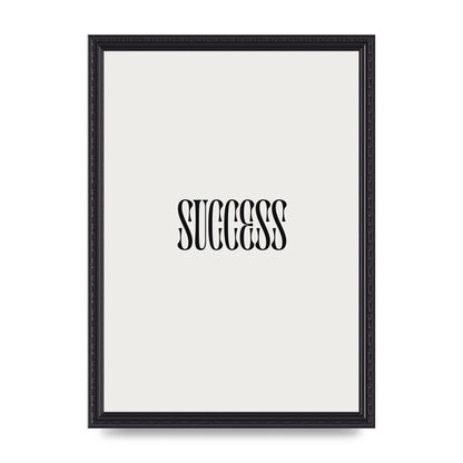 Success Inspirational Quote Printed Poster - A3 framed
