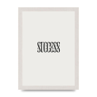 Success Inspirational Quote Printed Poster - A4 framed