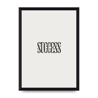 Success Inspirational Quote Printed Poster - A4 framed