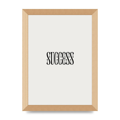 Success Inspirational Quote Printed Poster - A4 framed