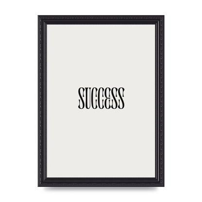 Success Inspirational Quote Printed Poster - A4 framed