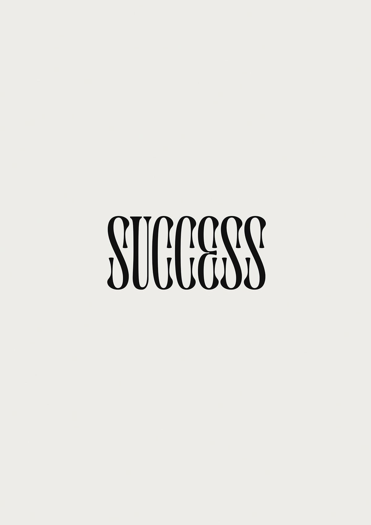 Success Inspirational Quote Printed Poster - detail