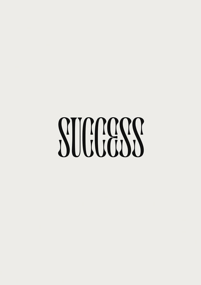 Success Inspirational Quote Printed Poster - detail