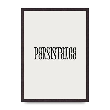 Persistence Inspirational Quote Wall Art - A2 framed