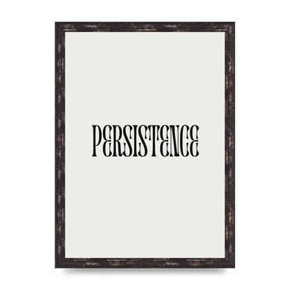 Persistence Inspirational Quote Wall Art - A3 framed