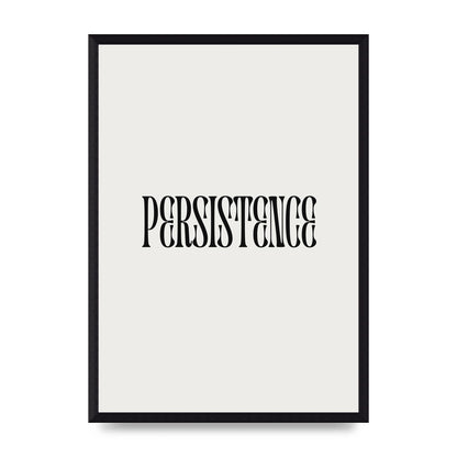 Persistence Inspirational Quote Wall Art - A3 framed