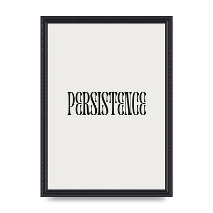 Persistence Inspirational Quote Wall Art - A3 framed