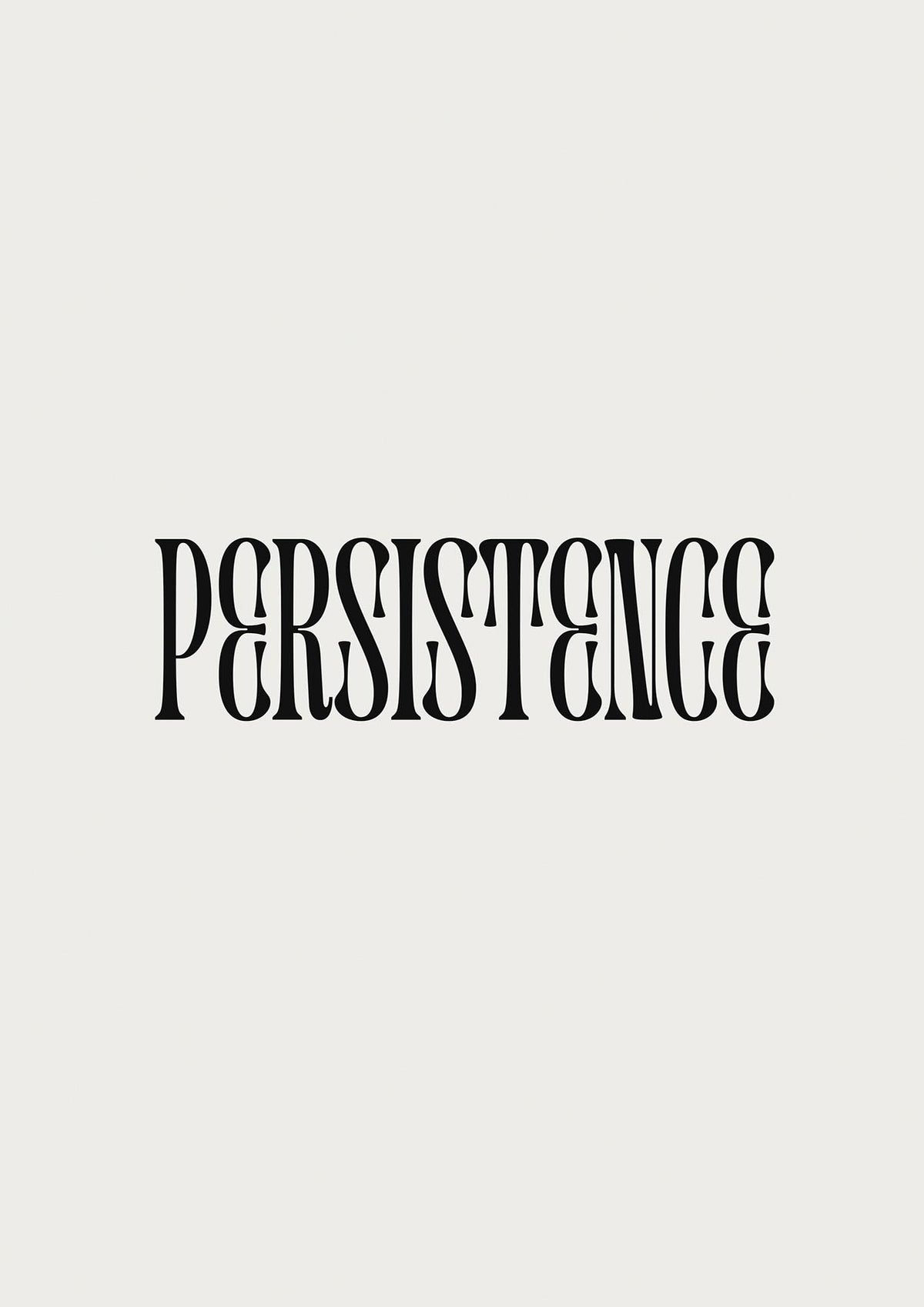 Persistence Inspirational Quote Wall Art - detail