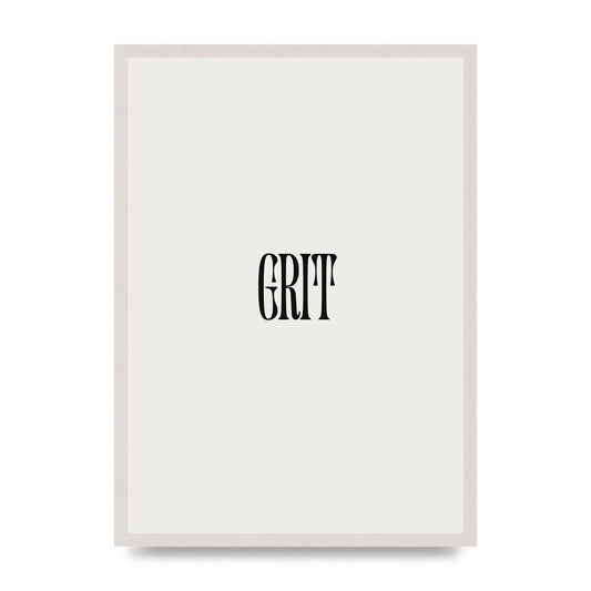 Grit Inspirational Quote Art For The Home - A2 framed