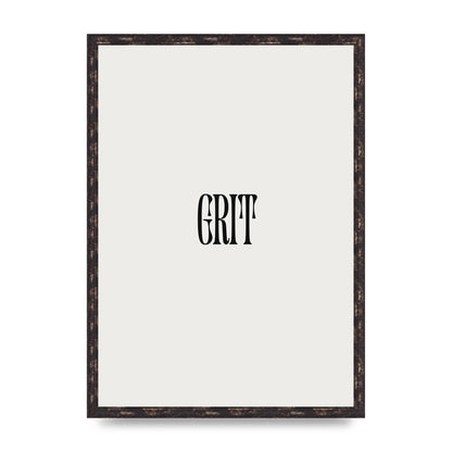 Grit Inspirational Quote Art For The Home - A2 framed